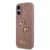 iPhone 17 Pink Guess PU Fixed Glitter 4G Metal Logo tok-3666339492045 2 kép