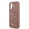  iPhone 17 Pink Guess PU Fixed Glitter 4G Metal Logo tok-3666339492045 5 kép