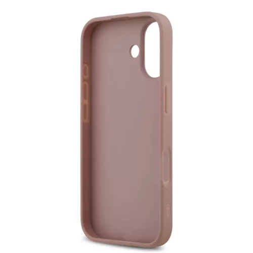  iPhone 17 Pink Guess PU Fixed Glitter 4G Metal Logo tok-3666339492045 6 kép
