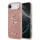  iPhone 17 Air Pink Guess PU Fixed Glitter 4G Metal Logo tok