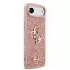  iPhone 17 Air Pink Guess PU Fixed Glitter 4G Metal Logo tok-3666339492052 4 kép