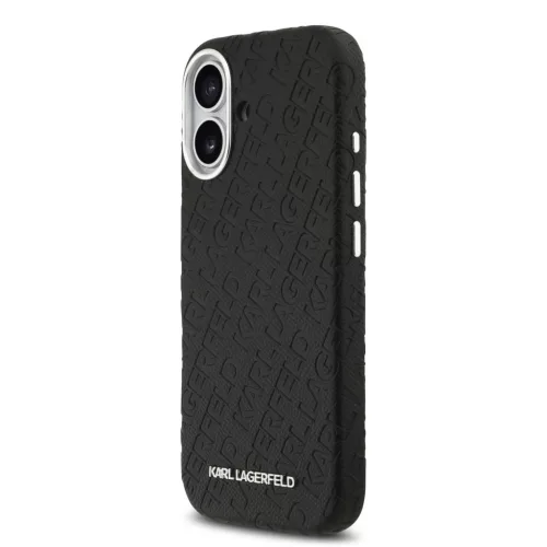  iPhone 17 Karl Lagerfeld Grained PU Repeated Logo MagSafe tok-3666339496937 2 kép