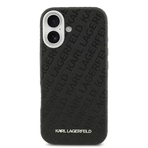  iPhone 17 Karl Lagerfeld Grained PU Repeated Logo MagSafe tok-3666339496937 3 kép