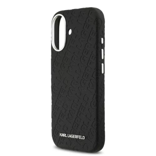  iPhone 17 Karl Lagerfeld Grained PU Repeated Logo MagSafe tok-3666339496937 5 kép