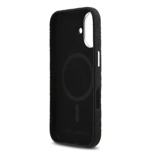  iPhone 17 Karl Lagerfeld Grained PU Repeated Logo MagSafe tok-3666339496937 6 kép
