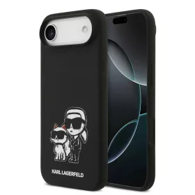    iPhone 17 Air Fekete Karl Lagerfeld Liquid Silicone K&CH Sketch MagSafe tok