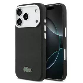    iPhone 17 Pro Max fekete Lacoste Iconic Petit Pique Metal Logo MagSafe tok
