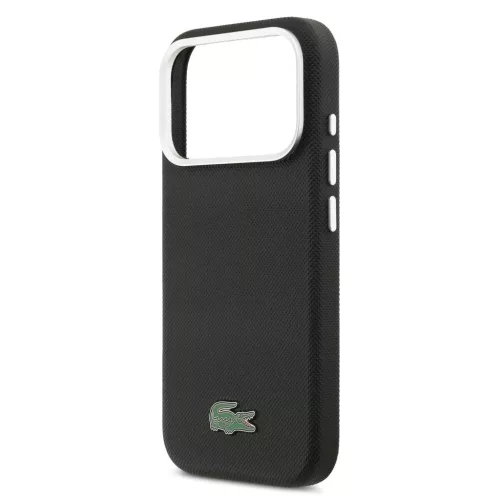 iPhone 17 Pro Max fekete Lacoste Iconic Petit Pique Metal Logo MagSaf-3666339511425 5 kép