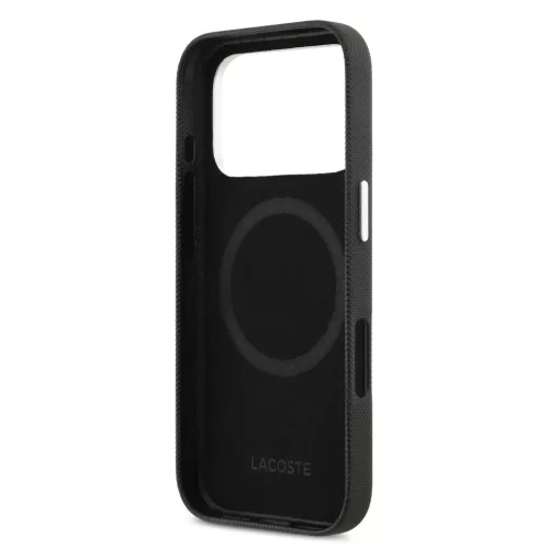  iPhone 17 Pro Max fekete Lacoste Iconic Petit Pique Metal Logo MagSaf-3666339511425 6 kép