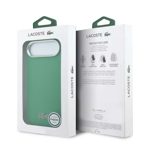 Lacoste Ikonikus Petit Pique Metal Logo MagSafe tok iPhone 17 Air zöl-3666339511524 7 kép
