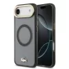  iPhone 17 Air Fekete Lacoste PC/TPU Matt Felület Arany Logós MagSafe fliptok