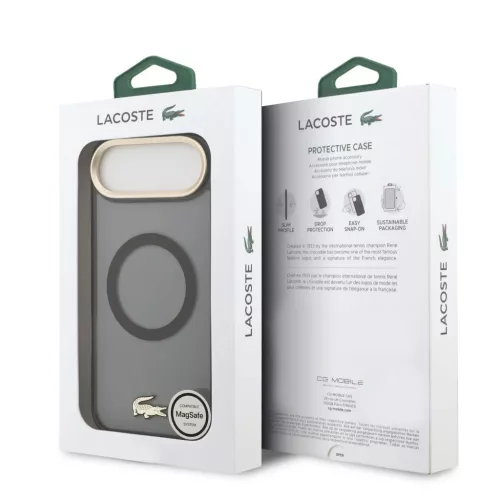  iPhone 17 Air Fekete Lacoste PC/TPU Matt Felület Arany Logós MagSaf-3666339512361 7 kép