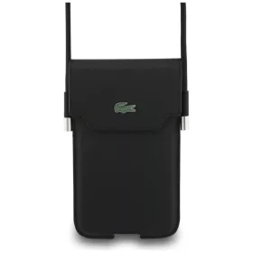 Lacoste PVC Iconic Petit Pique Metal Logo Phone Pouch XL Black tok-3666339513832 1 kép