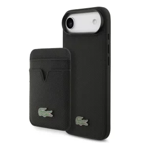    iPhone 17 Air fekete Lacoste Iconic Petit Pique MagSafe tok + pénztárca