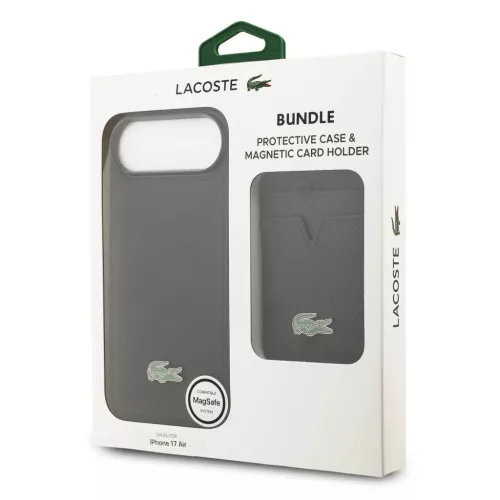 iPhone 17 Air fekete Lacoste Iconic Petit Pique MagSafe tok + pénzt�-3666339513986 10 kép
