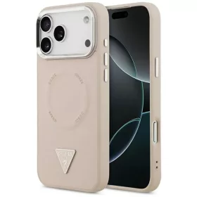    iPhone 17 Pro Max Pink Guess PU bőr háromszög logós MagSafe tok