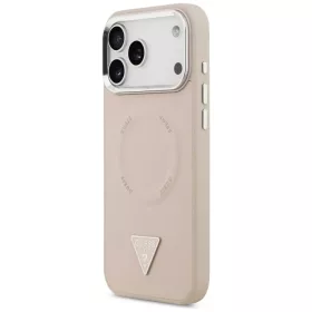  iPhone 17 Pro Max Pink Guess PU bőr háromszög logós MagSafe tok-3666339515386 2 kép