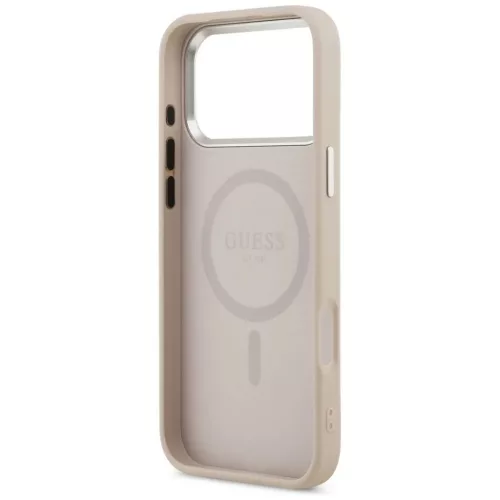  iPhone 17 Pro Max Pink Guess PU bőr háromszög logós MagSafe tok-3666339515386 7 kép