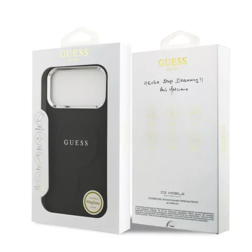  iPhone 17 Pro Max Fekete Guess PU Saffiano MagSafe tok-3666339516666 7 kép
