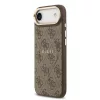  iPhone 17 Air Barna Guess PU Bőr 4G Arany Keretes MagSafe Tok-3666339519209 2 kép