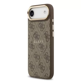  iPhone 17 Air Barna Guess PU Bőr 4G Arany Keretes MagSafe Tok-3666339519209 2 kép