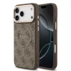  iPhone 17 Pro Max Barna Guess PU Bőr 4G Arany Keret MagSafe tok