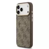  iPhone 17 Pro Max Barna Guess PU Bőr 4G Arany Keret MagSafe tok-3666339519223 2 kép