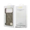  iPhone 17 Pro Max Barna Guess PU Bőr 4G Arany Keret MagSafe tok-3666339519223 7 kép