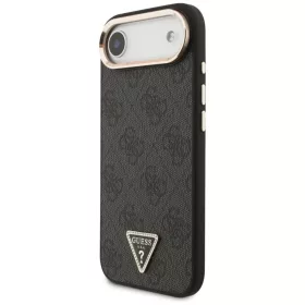  iPhone 17 Air Fekete Guess PU Bőr 4G Háromszög Logós Arany Kerete-3666339520960 2 kép