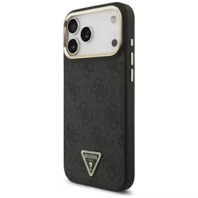  iPhone 17 Pro Max Fekete Guess PU Leather 4G Strass Triangle Logo Gol-3666339520984 2 kép