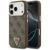  iPhone 17 Pro Barna Guess PU bőr 4G Strass háromszög logó arany keretes MagSafe tok