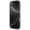  iPhone 17 Pro Barna Guess PU bőr 4G Strass háromszög logó arany k-3666339521134 5 kép