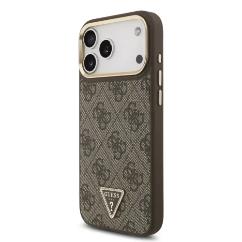  iPhone 17 Pro Max Barna Guess PU Bőr 4G Strass Háromszög Logó Ara-3666339521141 2 kép