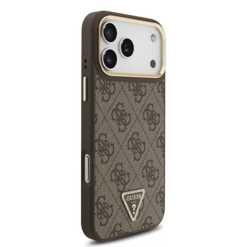  iPhone 17 Pro Max Barna Guess PU Bőr 4G Strass Háromszög Logó Ara-3666339521141 4 kép