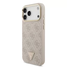  iPhone 17 Pro Max Pink Guess PU Leather 4G Triangle Logo Arany Kerete-3666339521462 2 kép