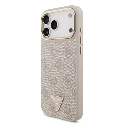  iPhone 17 Pro Max Pink Guess PU Leather 4G Triangle Logo Arany Kerete-3666339521462 2 kép