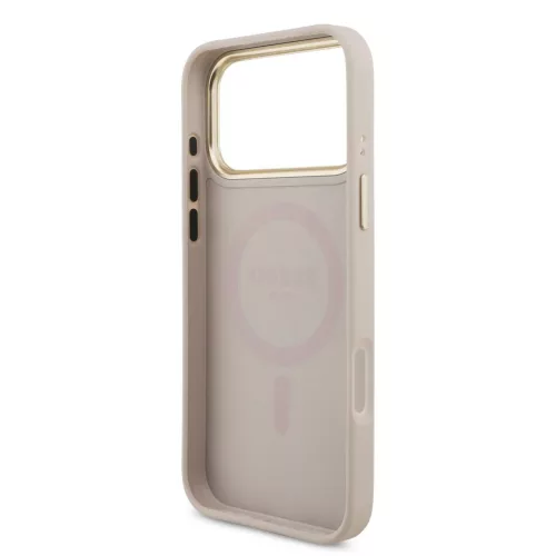  iPhone 17 Pro Max Pink Guess PU Leather 4G Triangle Logo Arany Kerete-3666339521462 6 kép