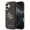  iPhone 17 Fekete Guess PU Bőr 4G Fém Logó Arany Keretes tok