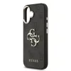  iPhone 17 Fekete Guess PU Bőr 4G Fém Logó Arany Keretes tok-3666339521592 5 kép