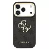  iPhone 17 Pro Fekete Guess PU Bőr 4G Fém Logó Arany Keretes Tok-3666339521615 3 kép