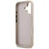  iPhone 17 Pink Guess PU Leather 4G Metal Logo Gold Frame tok-3666339521752 2 kép