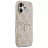  iPhone 17 Pink Guess PU Leather 4G Metal Logo Gold Frame tok-3666339521752 5 kép