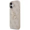  iPhone 17 Pink Guess PU Leather 4G Metal Logo Gold Frame tok-3666339521752 7 kép
