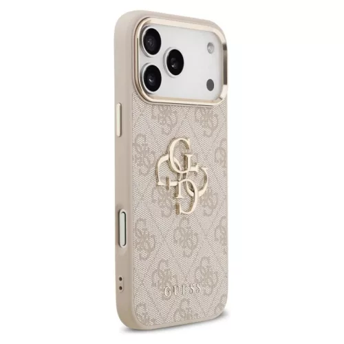  iPhone 17 Pro Max rózsaszín Guess PU bőr 4G fém logós arany kere-3666339521783 5 kép