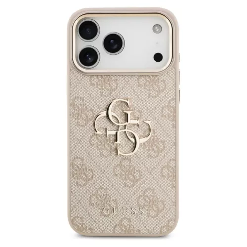  iPhone 17 Pro Max rózsaszín Guess PU bőr 4G fém logós arany kere-3666339521783 6 kép