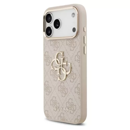  iPhone 17 Pro Max rózsaszín Guess PU bőr 4G fém logós arany kere-3666339521783 7 kép