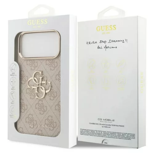  iPhone 17 Pro Max rózsaszín Guess PU bőr 4G fém logós arany kere-3666339521783 8 kép