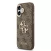  iPhone 17 Barna Guess PU Bőr 4G Fém Logó Arany Keret tok-3666339521912 2 kép