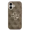  iPhone 17 Barna Guess PU Bőr 4G Fém Logó Arany Keret tok-3666339521912 3 kép