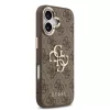  iPhone 17 Barna Guess PU Bőr 4G Fém Logó Arany Keret tok-3666339521912 4 kép